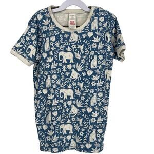 Mini Boden Blue Jungle PJ Top Size 12Y Play Condition